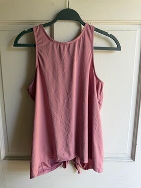 Women's Pink Tank Top with Back Tie